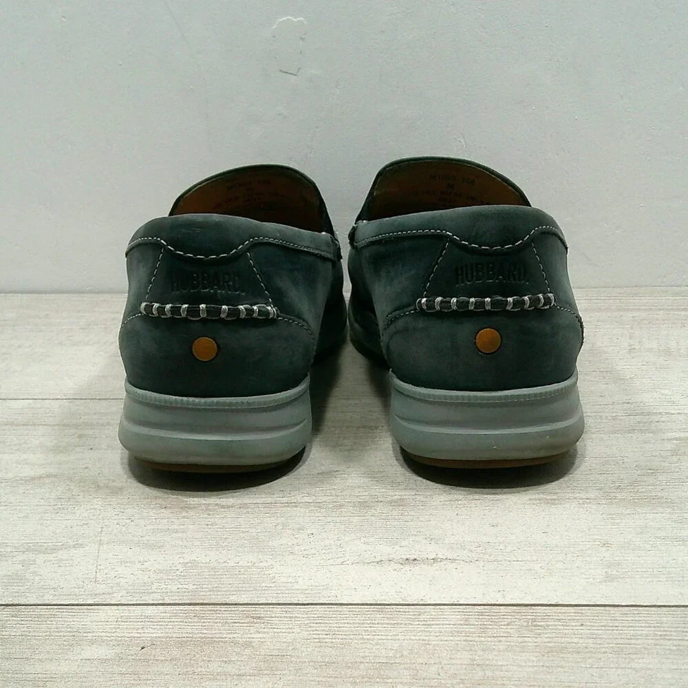 Samuel Hubbard Blue Leather Preppy Boat Shoes Loafer Size 10.5 M